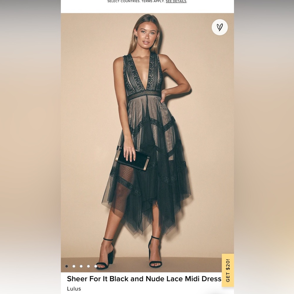 Lulus black midi dress